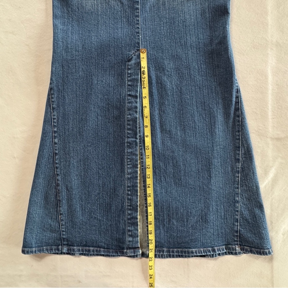 Mermaid Denim Blue Asphalt Maxi Skirt (9) - Picture 10 of 12